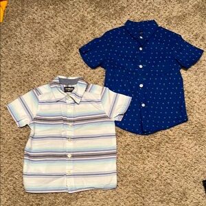 Toddler Boy Short Sleeved Button Down Shirt